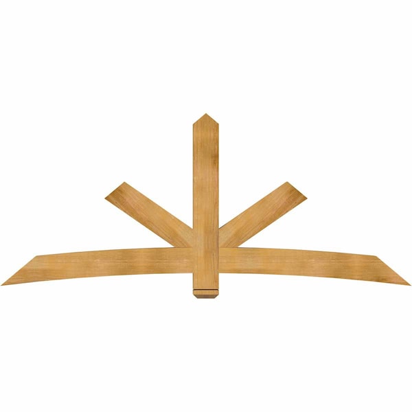 Ekena Millwork Alberta Rough Sawn Timber Gable Bracket, Western Red Cedar, 96"W x 40"H x 4"D x 6"F, 10/12 Pitch GBW096X40X0406ALB00RWR - main